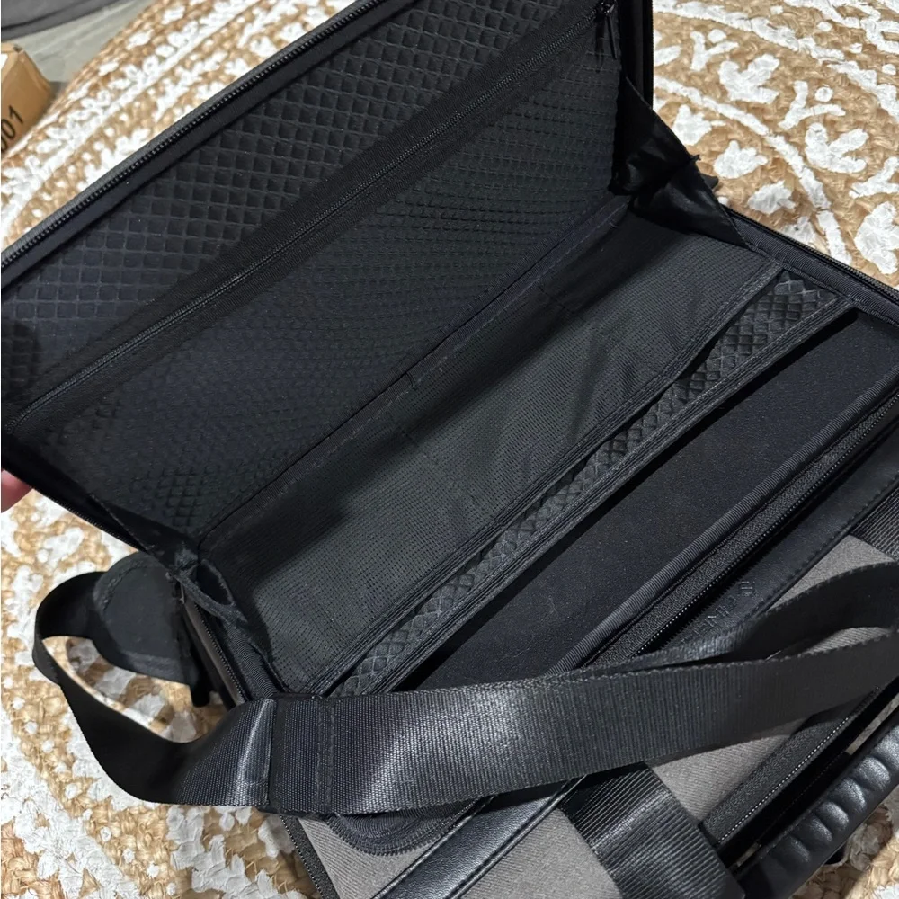 Elegant Black and Gray slim hard Laptop Bag